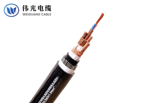 Multipair XLPE insulated instrumentation cable, individual and collective screen, steel wire armored 300/500V