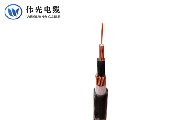XLPE insulated copper concentric cable, 0.6/1kV